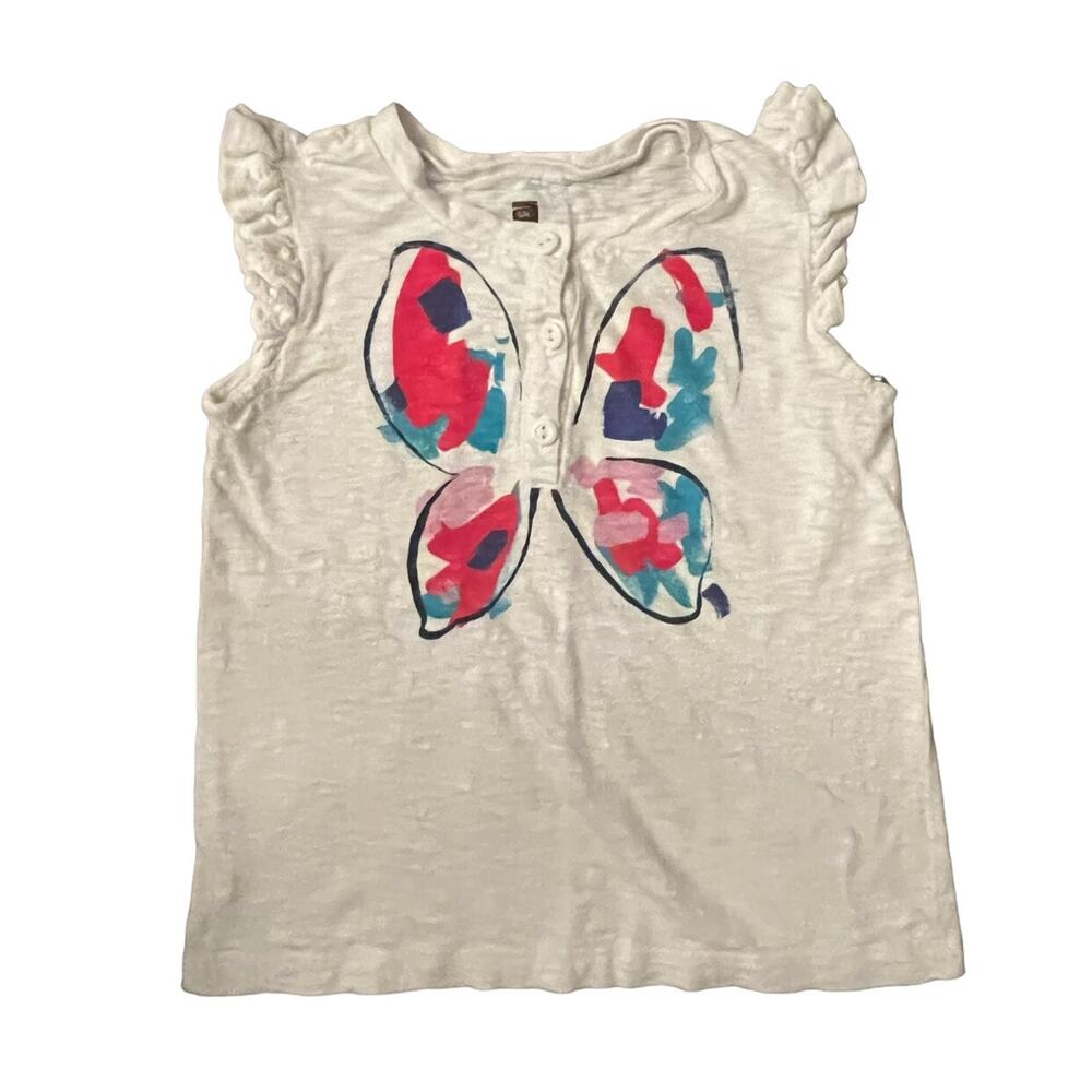 Tea Collection Sleeveless Butterfly Top. Size 4